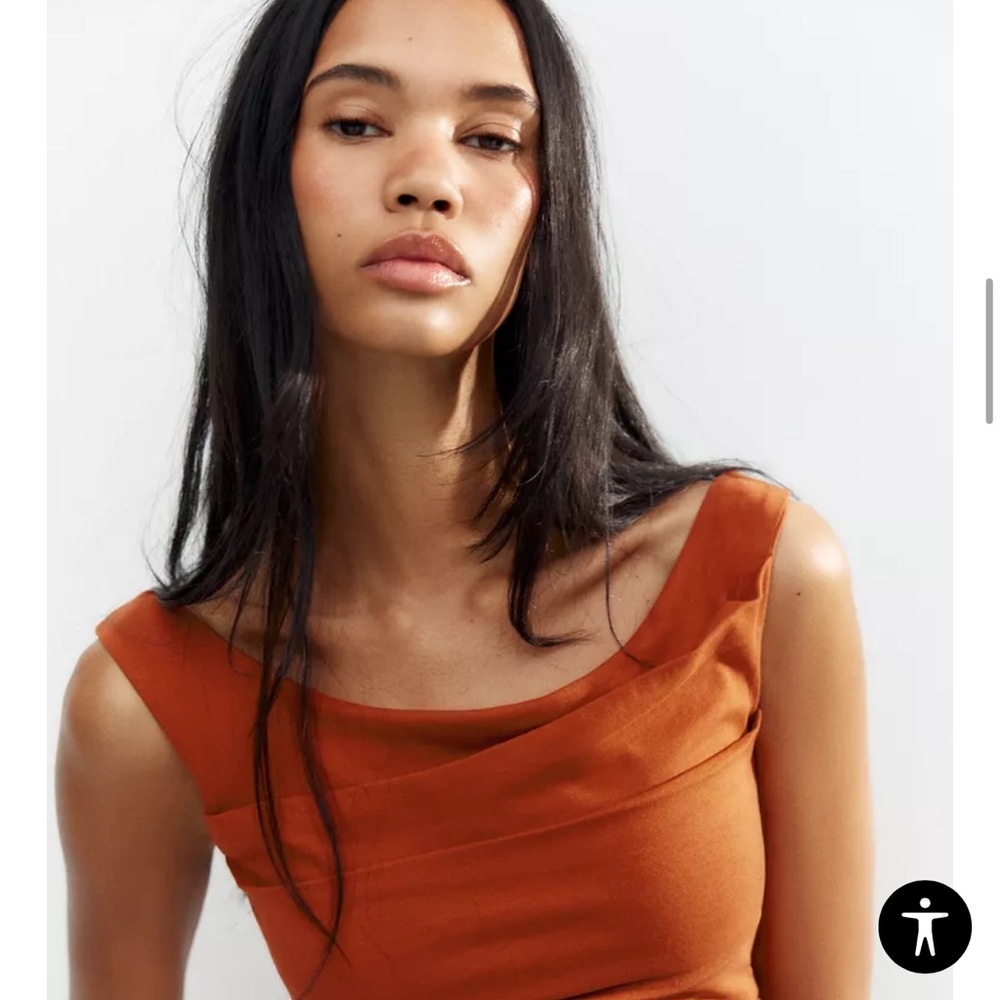 Zara Rust Orange Crop Top